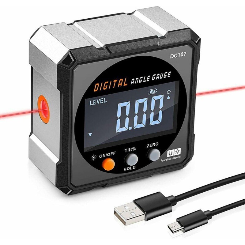 2 in 1 Laser Angle Gauge Level Box with Magnetic Base Digital Angle Finder