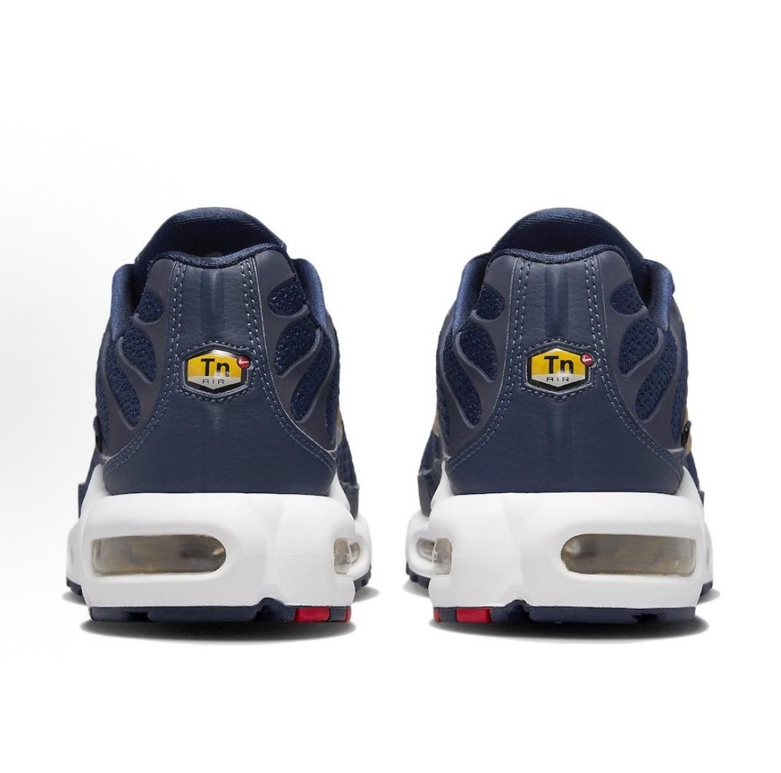 🌟 Nike Air Max Plus TN White And Gold/Blue Man Shoe Size 7-12