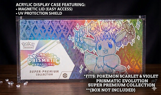 Magnetic Acrylic Display Case for Prismatic Evolutions SPC Box 8mm