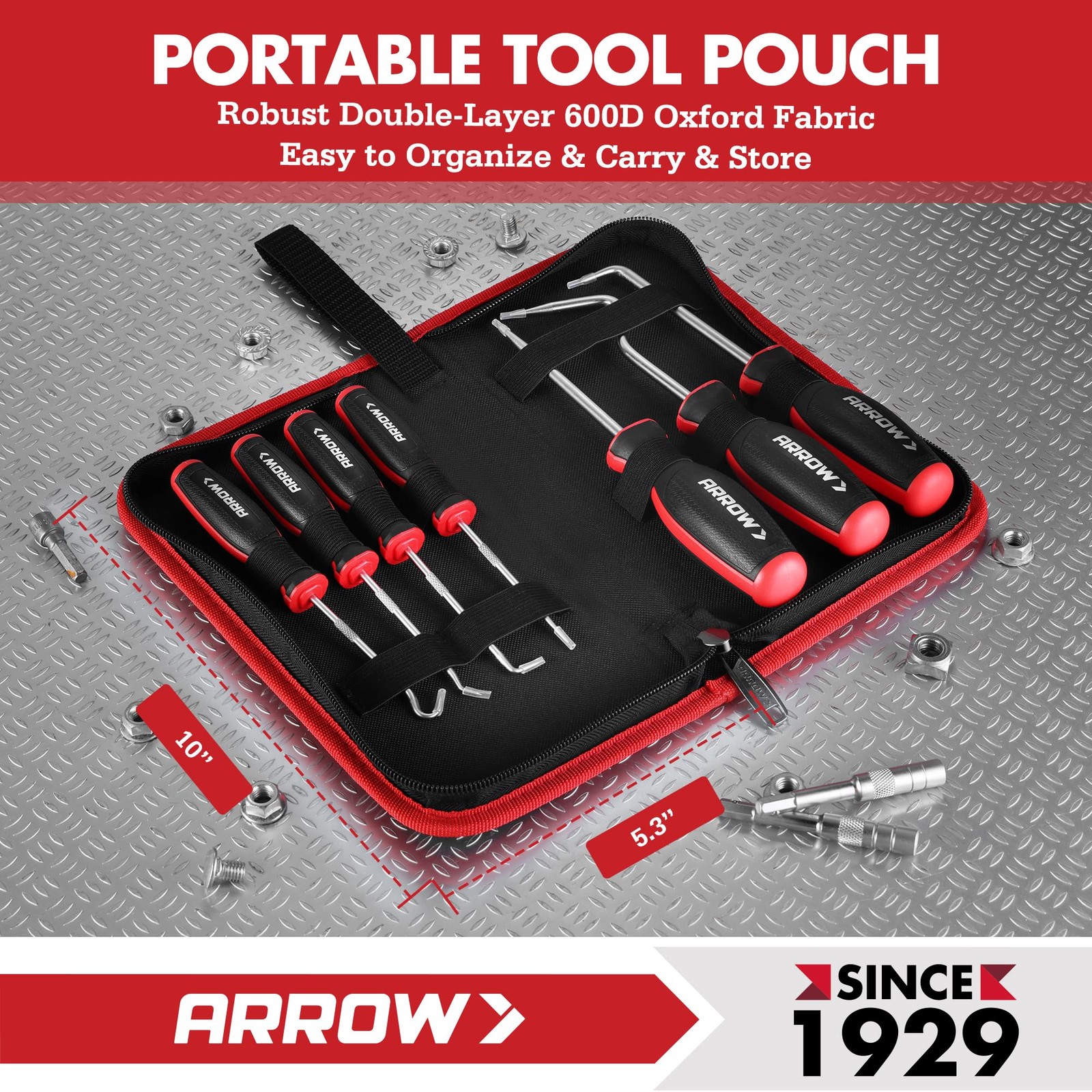 ARROW 7-Piece Hook and Pick Set with Storage Bag, Long & Mini Precision Pick...