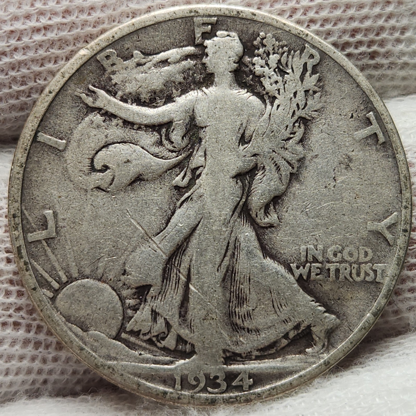 1934 S Walking Liberty Half Dollar - 90% Silver - Better Date - WL-34s