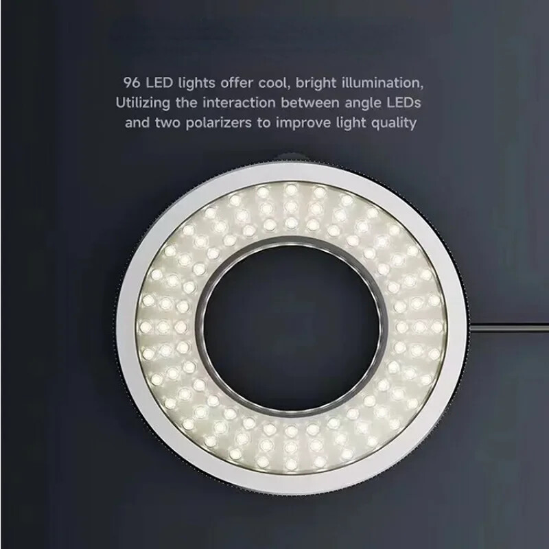 Microscope LED Polarising Light 28-62mm Lens Ring Light Microscope Illuminators