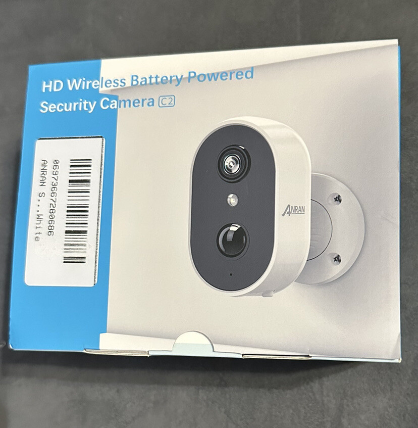 ANRAN 2MP HD WIFI Security Camera Solar Battery Powered Pan Tilt Wireless Audio
