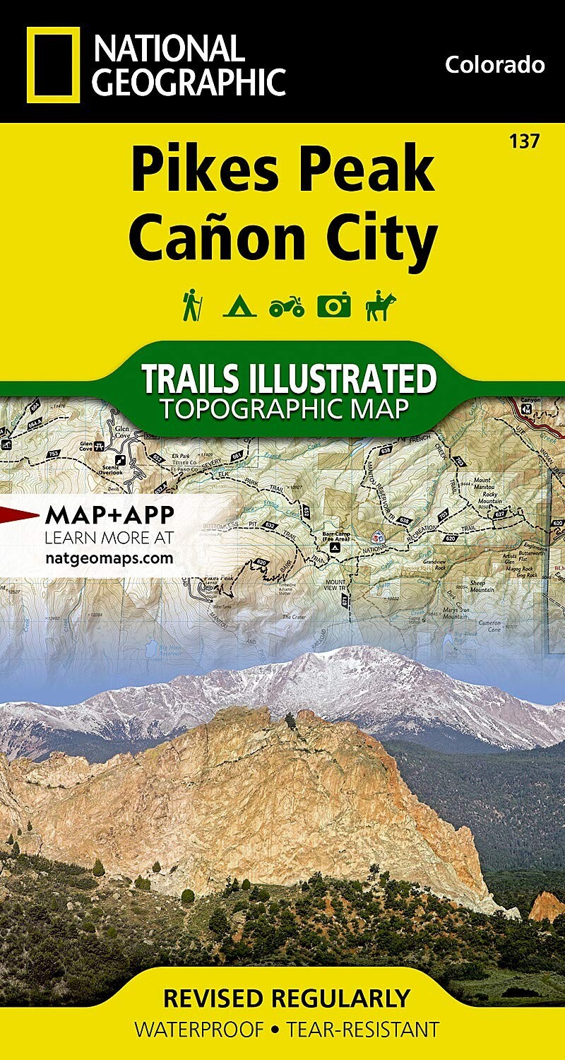 National Geographic Pikes Peak Canon City Trails Illustrated Topo Map #137