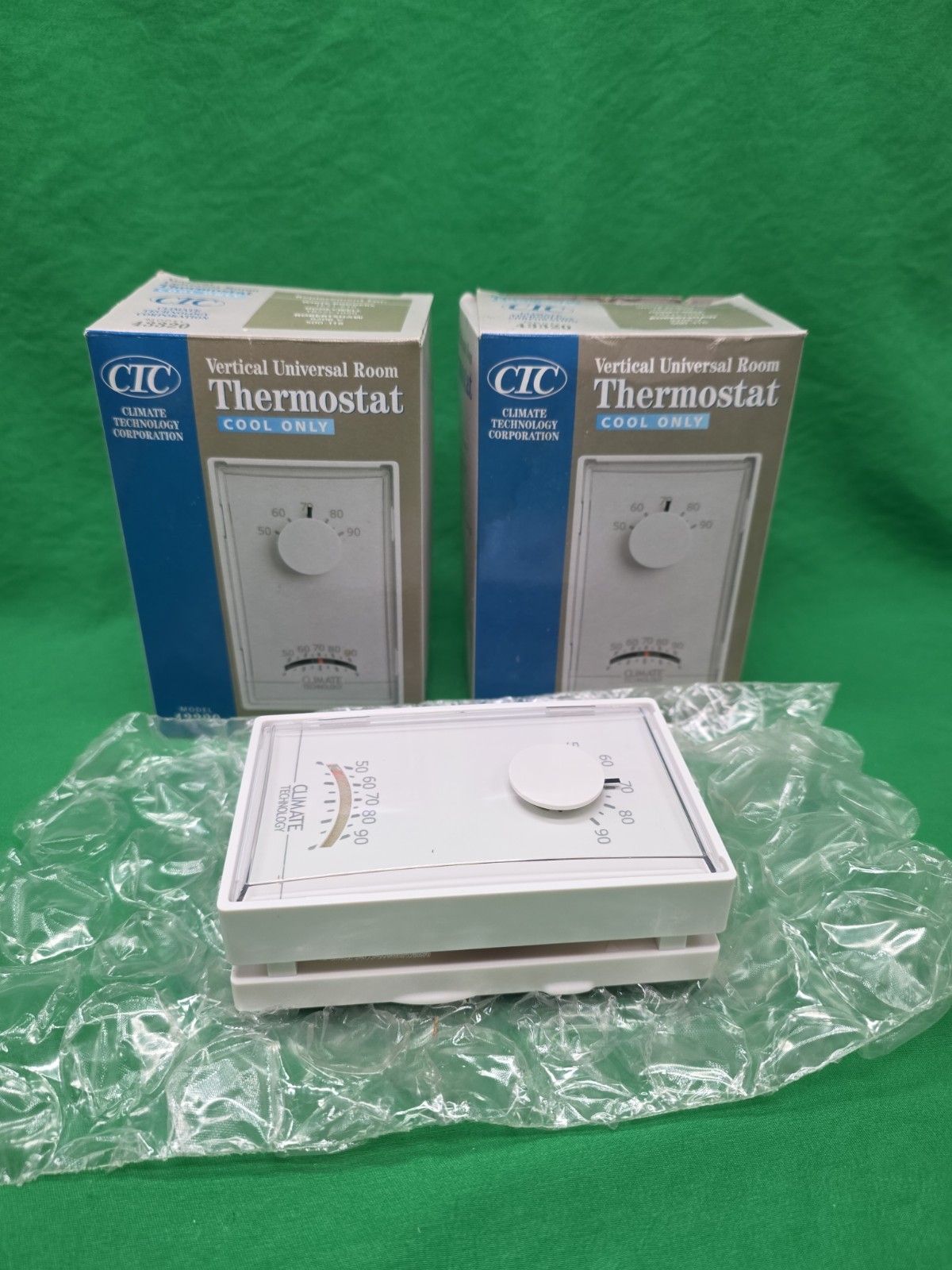 CTC Vertical Universal Room Thermostat COOL ONLY Model 43320 Pair Set Of 2