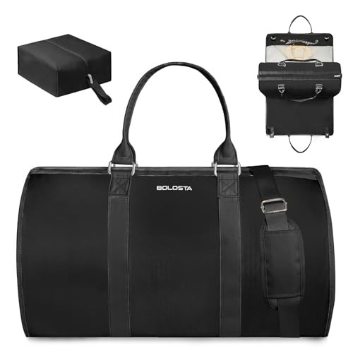 3Pcs Garment Duffle Bags for Travel Convertible Carry on Garment Bag for Black