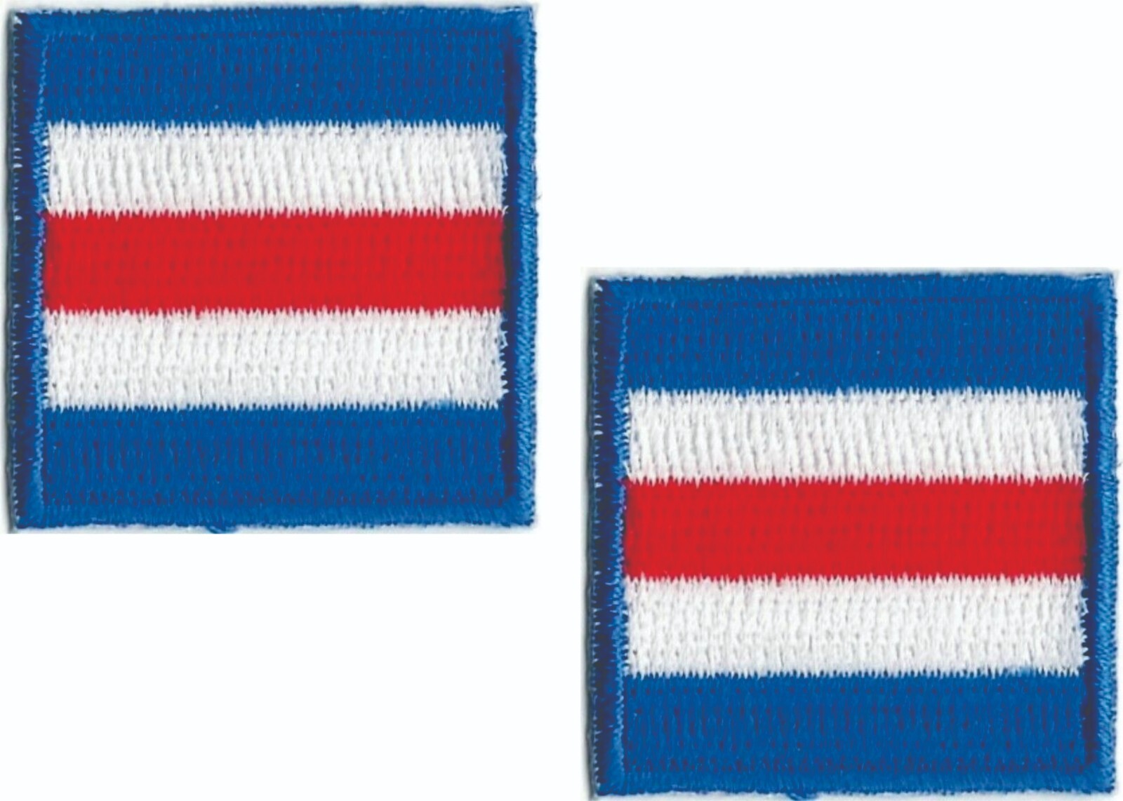 Maritime Signal Flag Letter C Patch Embroidered Iron on Charlie (1 1/4") Lot