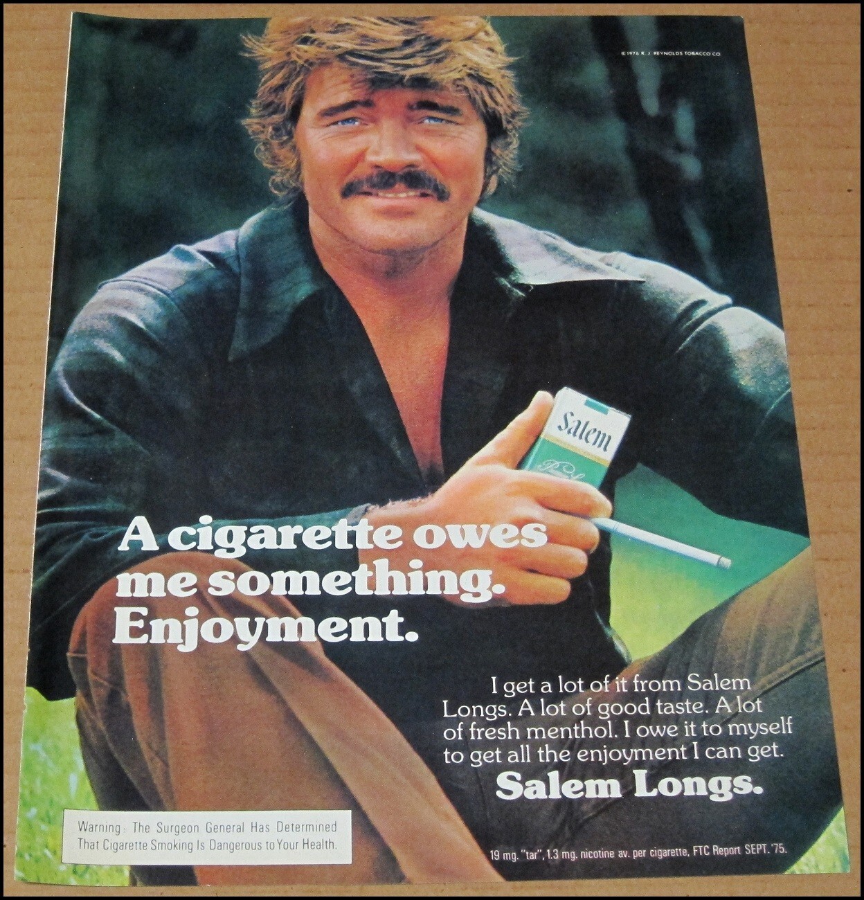 1976 Salem Cigarettes Print Ad Advertisement Longs Vintage 8.25" x 10.75" Rare