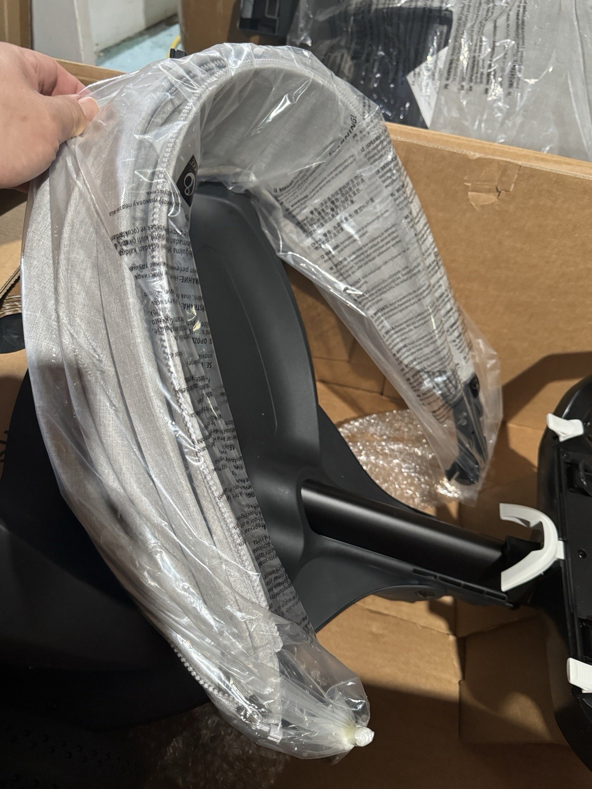 Stokke Xplory Stroller Black Chassis Ans Grey Melange Textiles