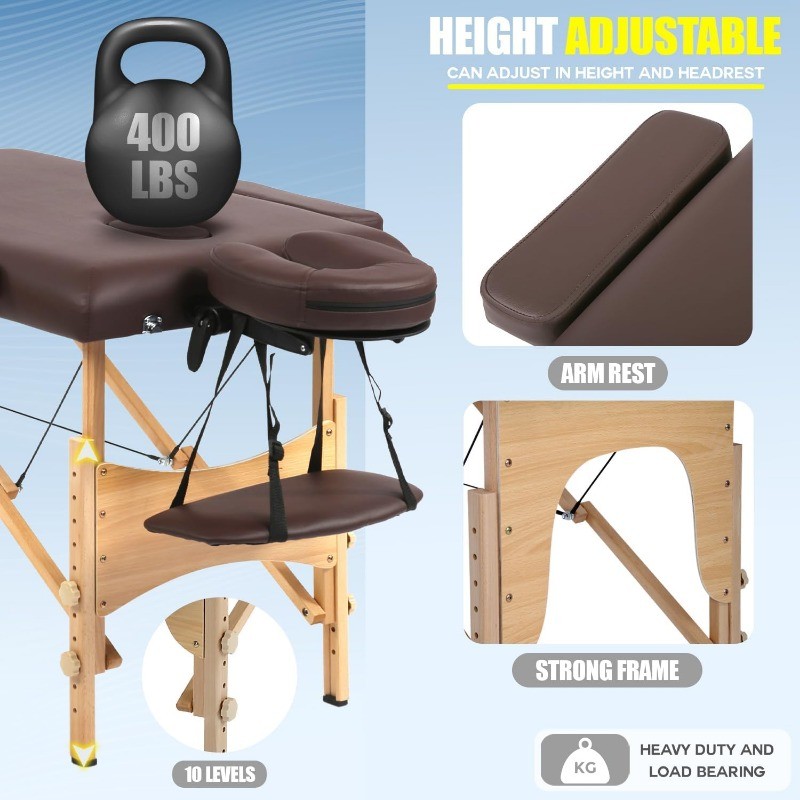 PayLessHere Portable Massage Table24inche Wide Lash Bed2Folding Heigh Adjustable