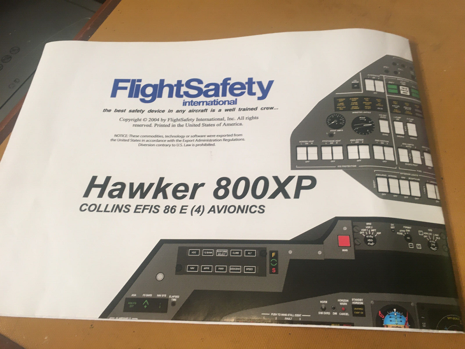 Hawker 800XP with Collins EFIS 86E Avionics Instrument Panel Poster