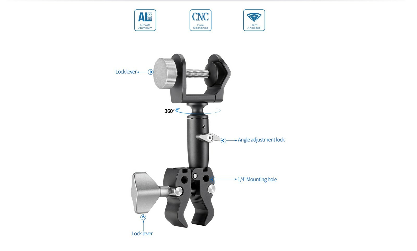 【Leofoto USA Seller】Leofoto UC-01 Multipurpose clamp For Umbrella