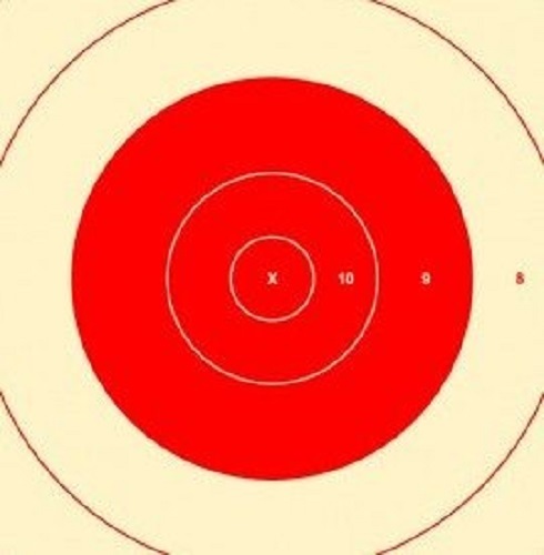 SR-1C (Red) NRA Official 100 Yard Repair Center for SR-1 Target (100) Tagboard