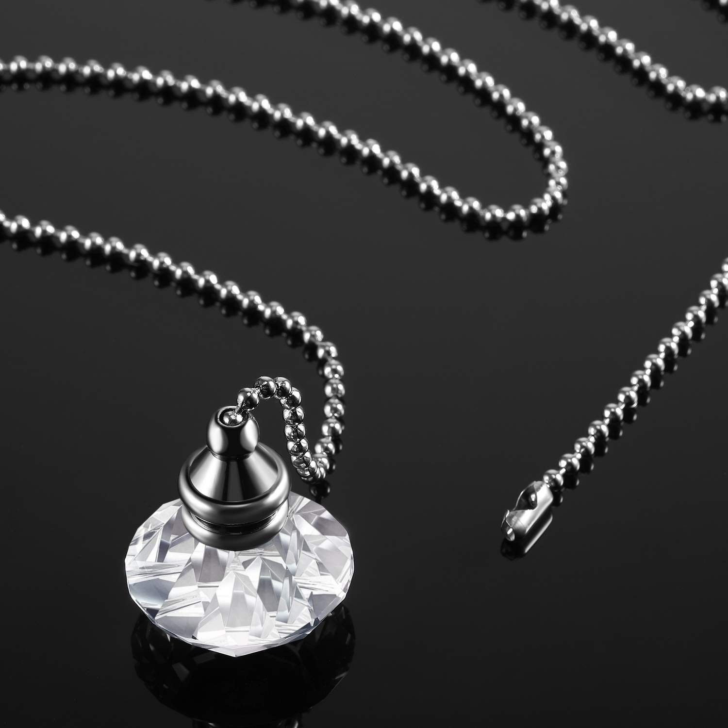 JOVITEC 2 Pieces Light Pull Chain Extension One Size, Transparent Color