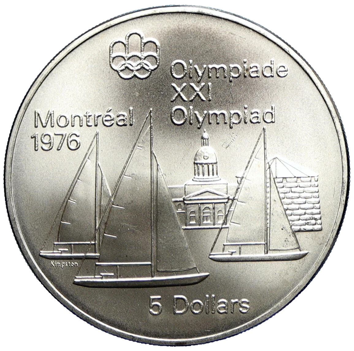 1976 Montreal Canada Summer Olympics "SAILING" .925 Fine Silver Proof 1973 Coin