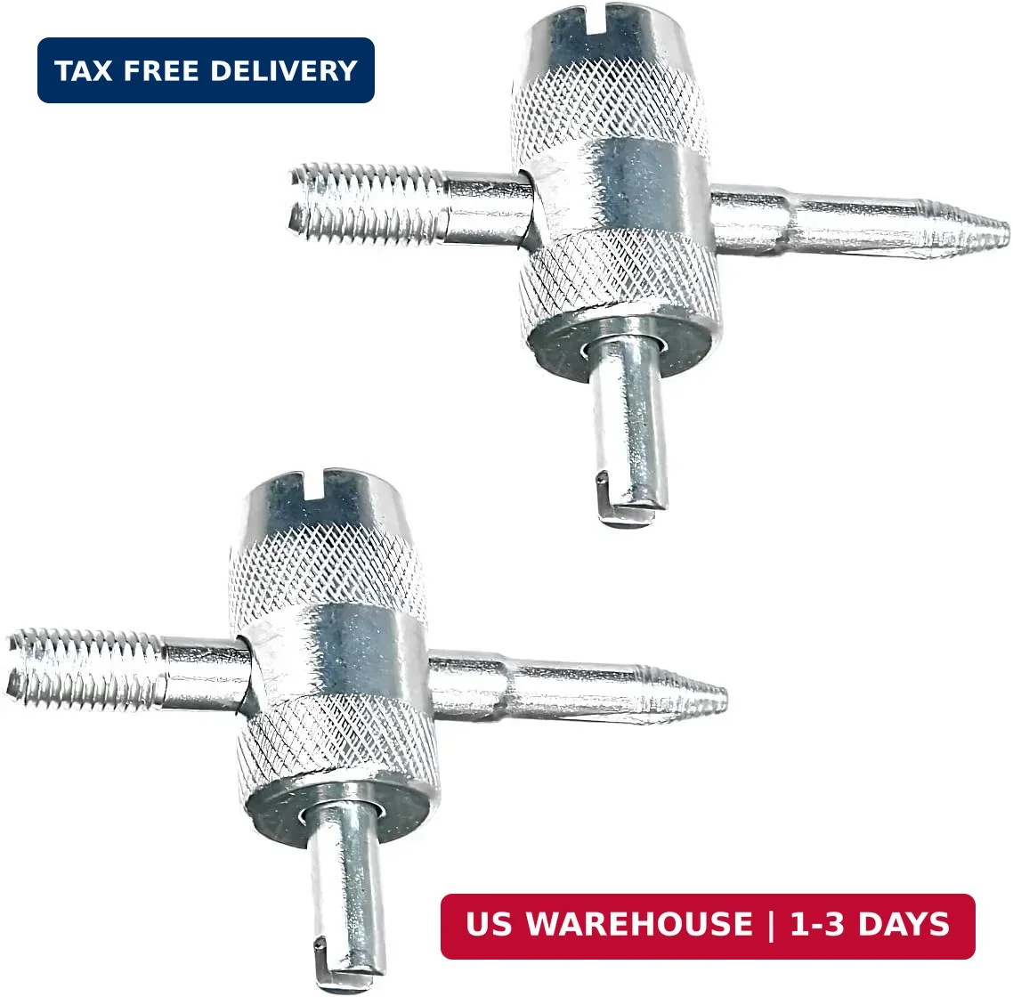 4-Way Valve Core Tool, 4-in-1 Universal Multifunctional Car Tire Valve Stem Remo
