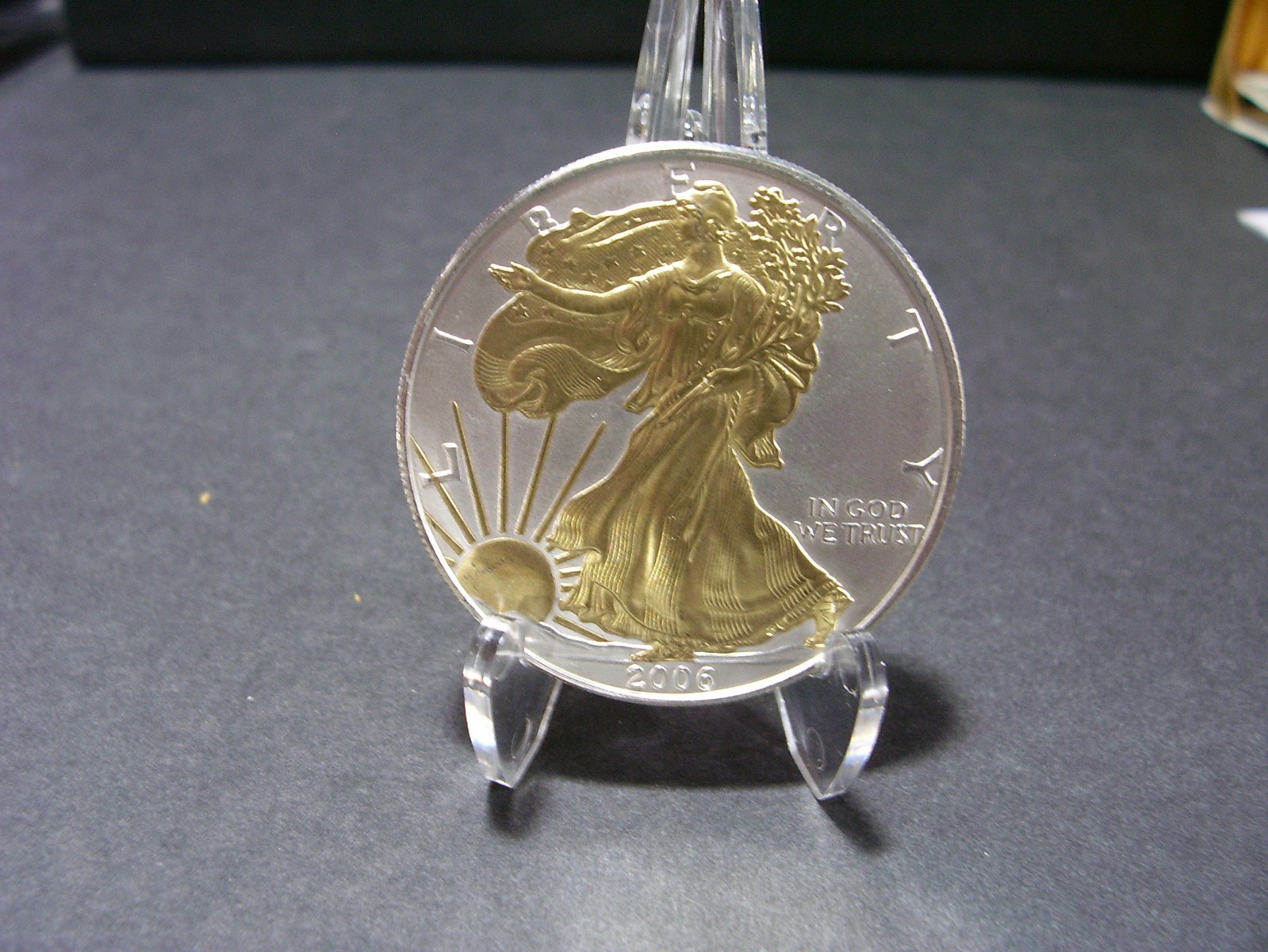 2006 - American Silver Eagle - 24K Gold Gilded - Just Beautiful :
