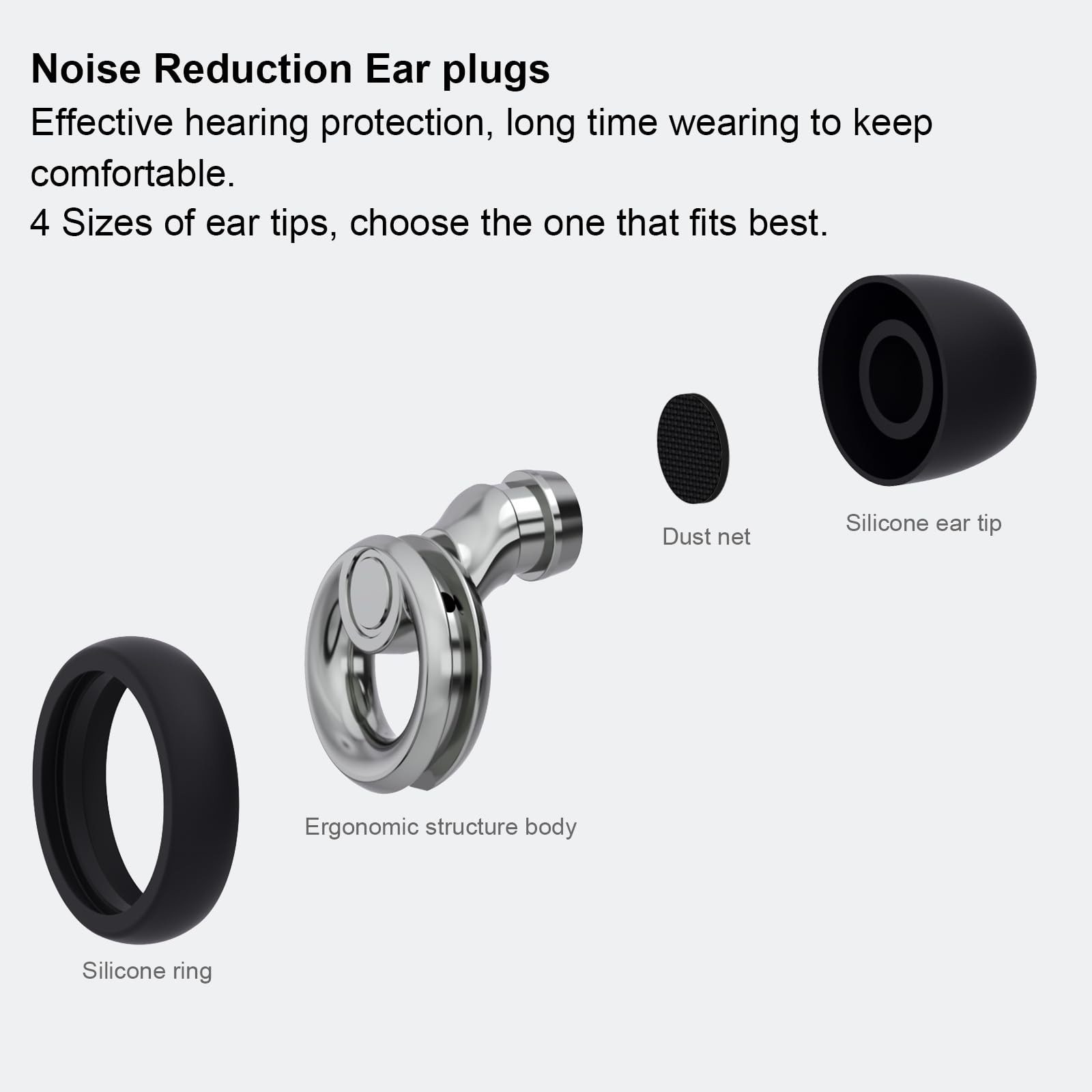 Ear Plugs for Noise Cancelling Ear Protection EarPlugs for Sleep,8 Pairs Ear ...