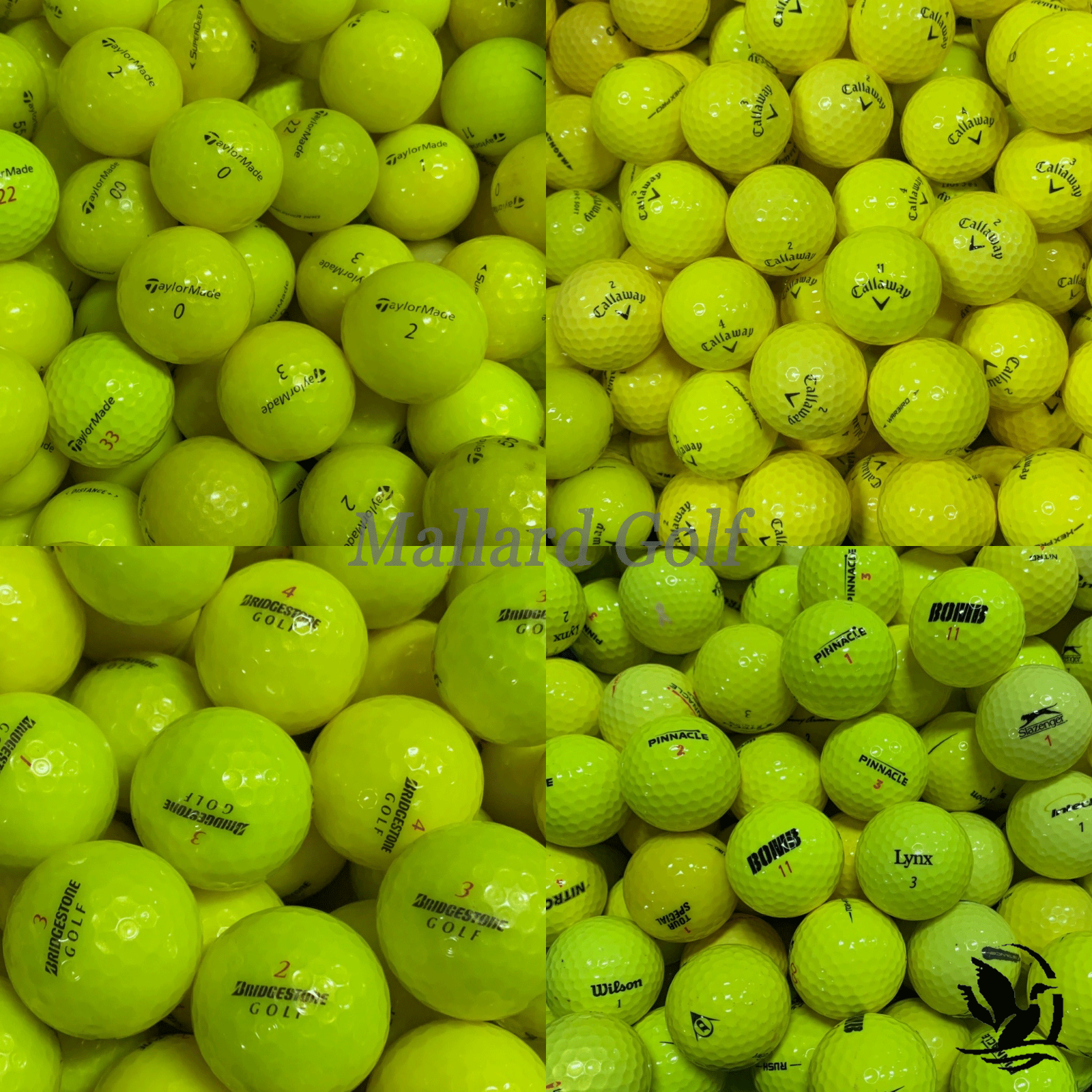 AAA-AAAAA Yellow Value to Mint Condition Used Golf Balls Assorted Brands