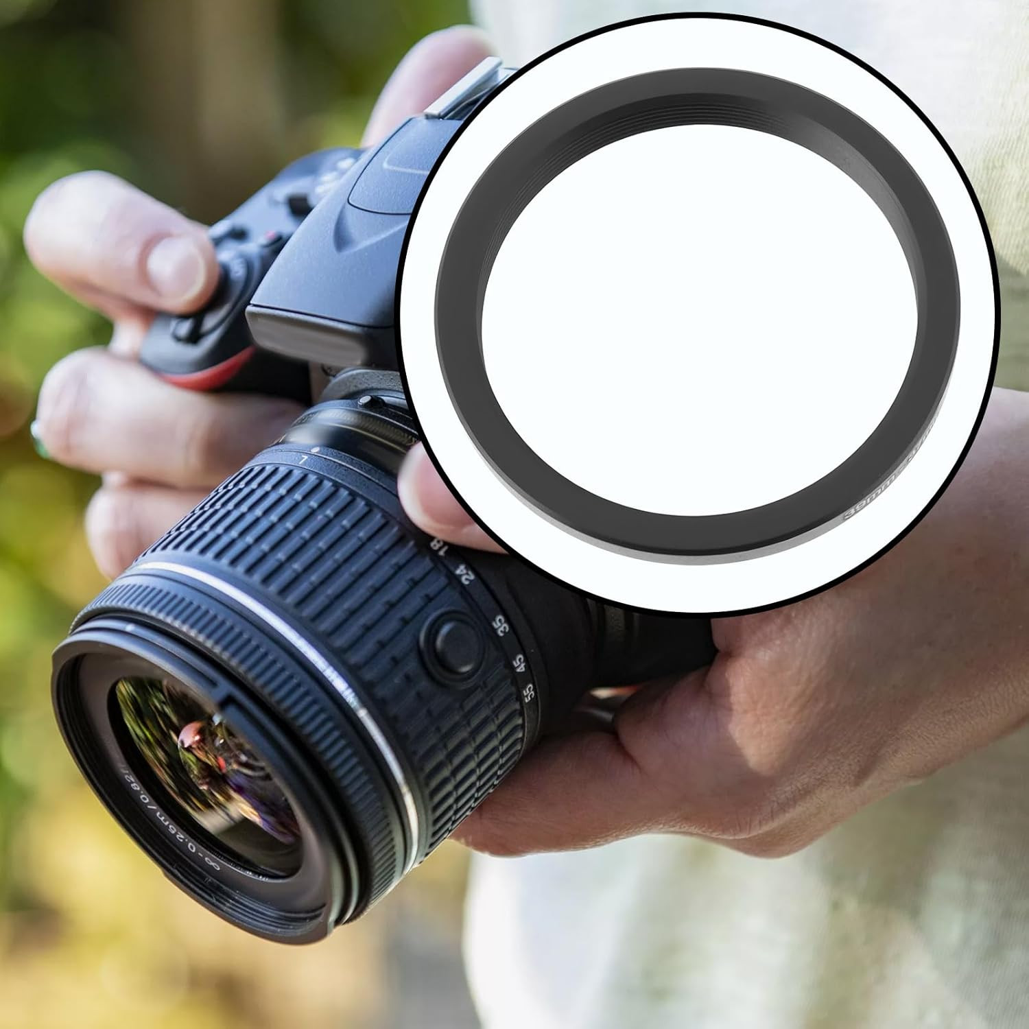 39Mm to 37Mm Step-Down Filter Adapter Ring Metal Threaded Lens Converter for Fil