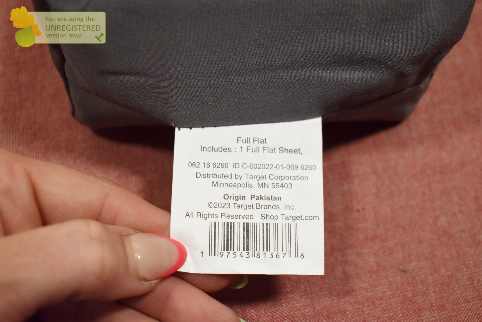Threshold 400 Thread Count Performance Flat Sheet Dark Gray, Full*