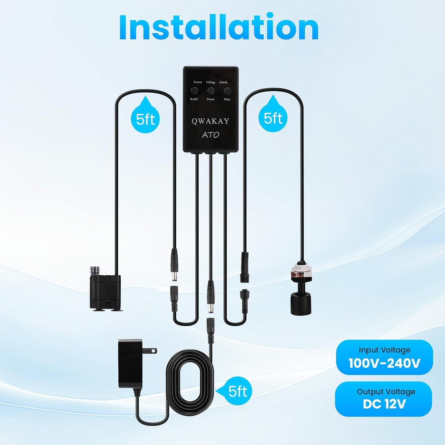 Auto Top off System Aquarium - Smart Automatic ATO System for Fish Tank - Water