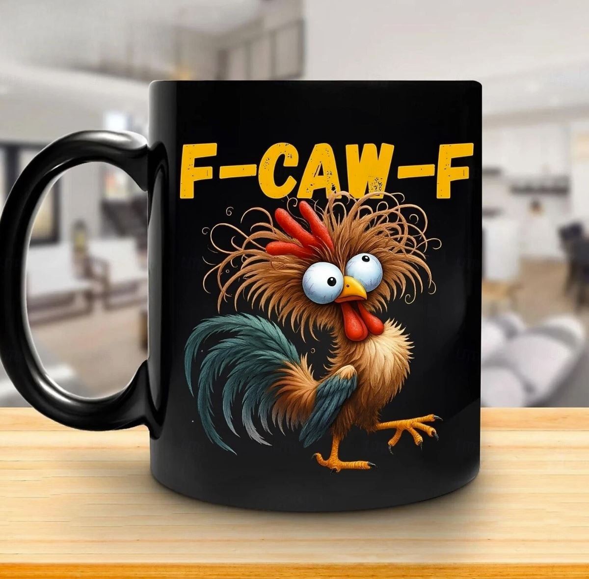 Funny F-CAW-F Chicken Coffee Mug, FCAWF Chicken
