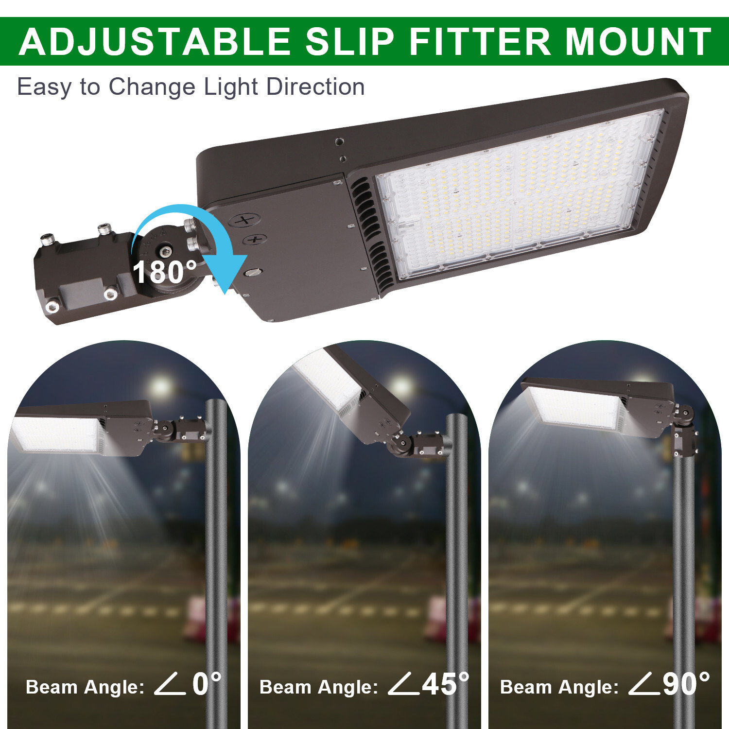 300W LED Shoebox Parking Lot light Fixture 5700K Replace 800W MH Area Road light