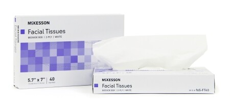 McKesson Facial Tissue, White, 5-7/10'' X 7'', Case of 8000