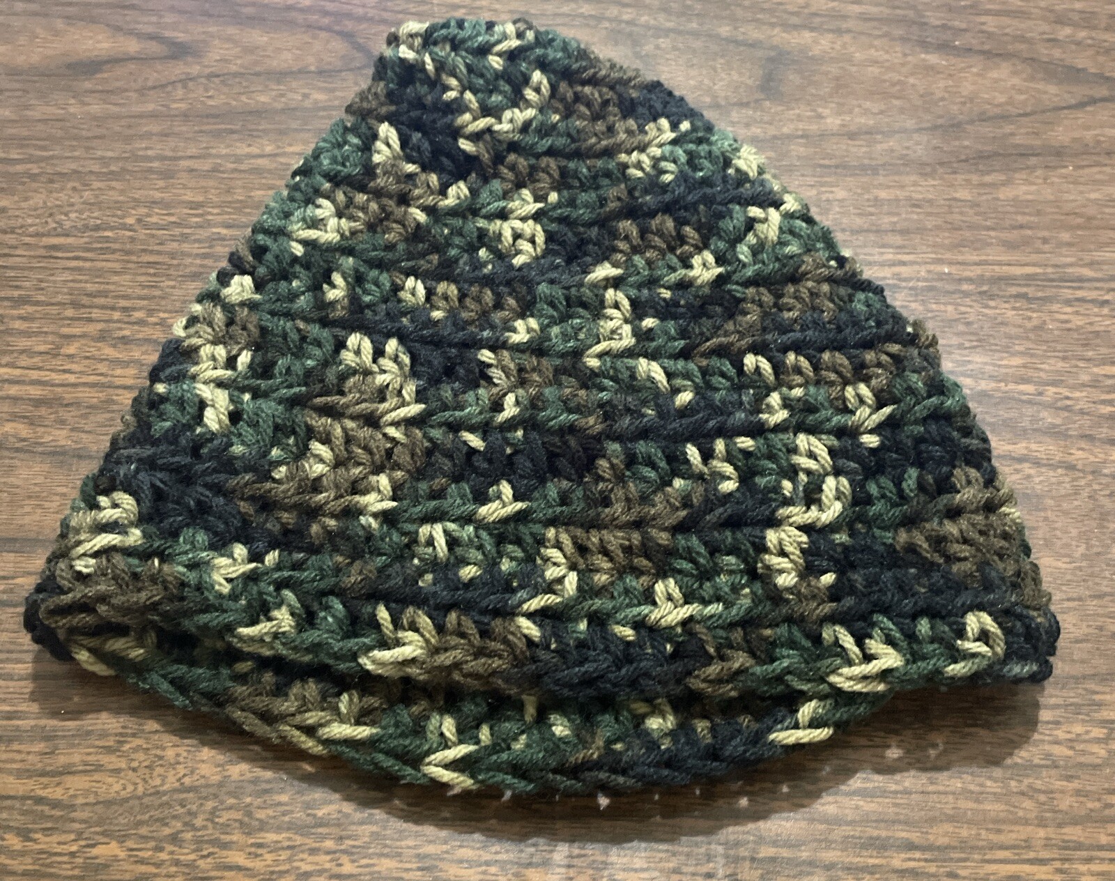 Home Made Camouflage Benie Winter Tobagon Hat Hunting Skiing Sz. S/M NEW USA