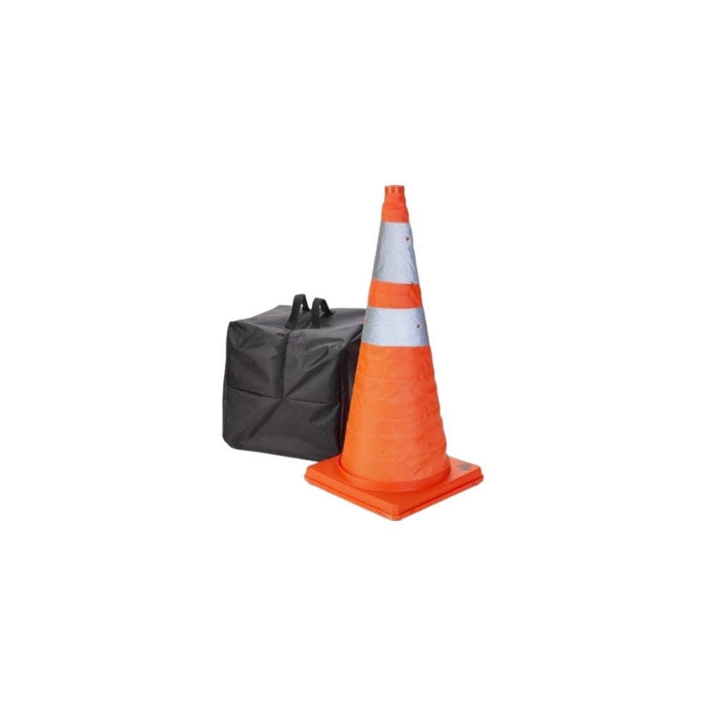 GRAINGER APPROVED Nylon Collapsible Traffic Cone,28" H 758L32