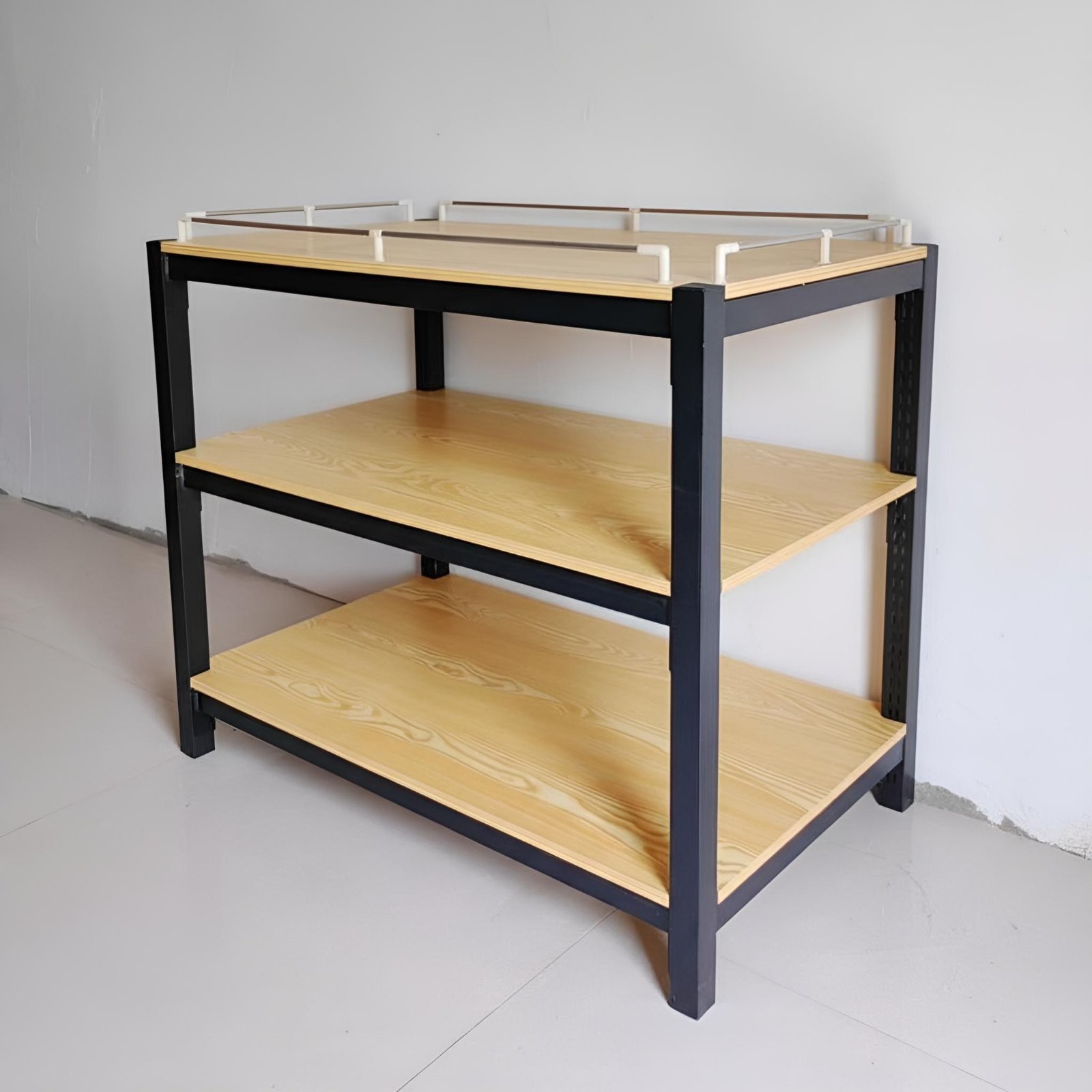 Supermarket Display Rack, Adjustable Metal Stand, Grocery Shelf
