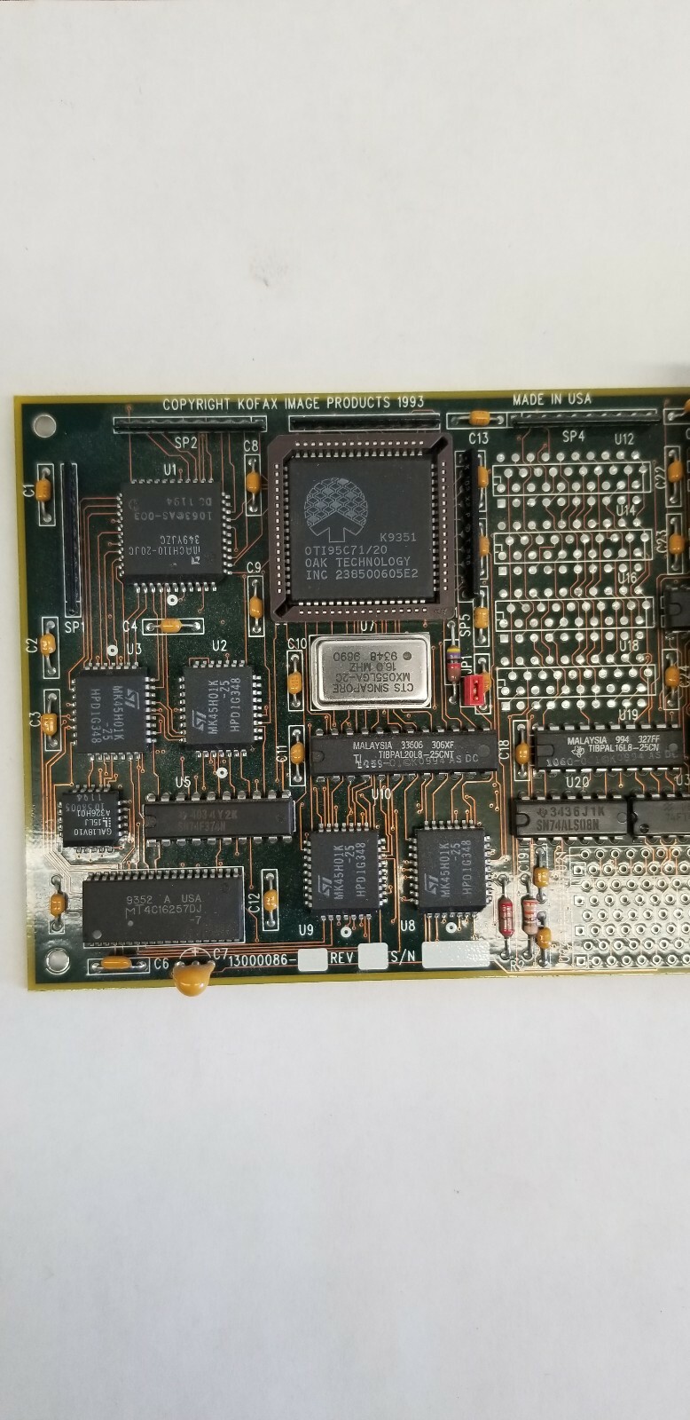 Kofax KF-9250 Image Processing Accelerator Still-Image Capture