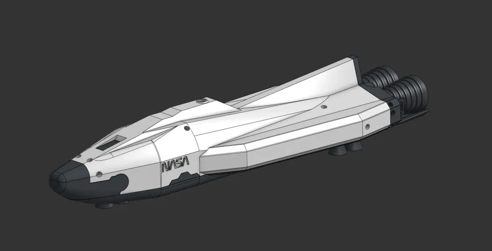 1/100 Sojourner 1 Mars Spacecraft Sci-Fi Nuclear-Powered 3D Printed Model