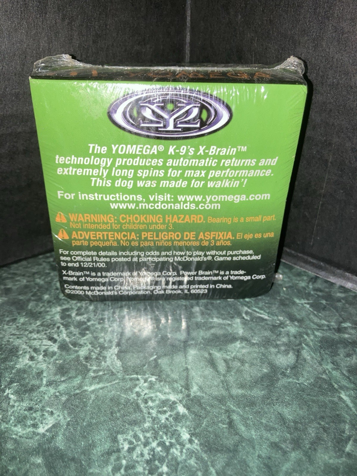 Yomega X-Brain #1 Lime. 2000. Original Sealed