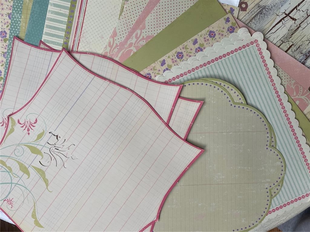 new vintage MAKING MEMORIES  ADDIE ASSORTED HEAVY PAPER 12X12 DIE CUTS