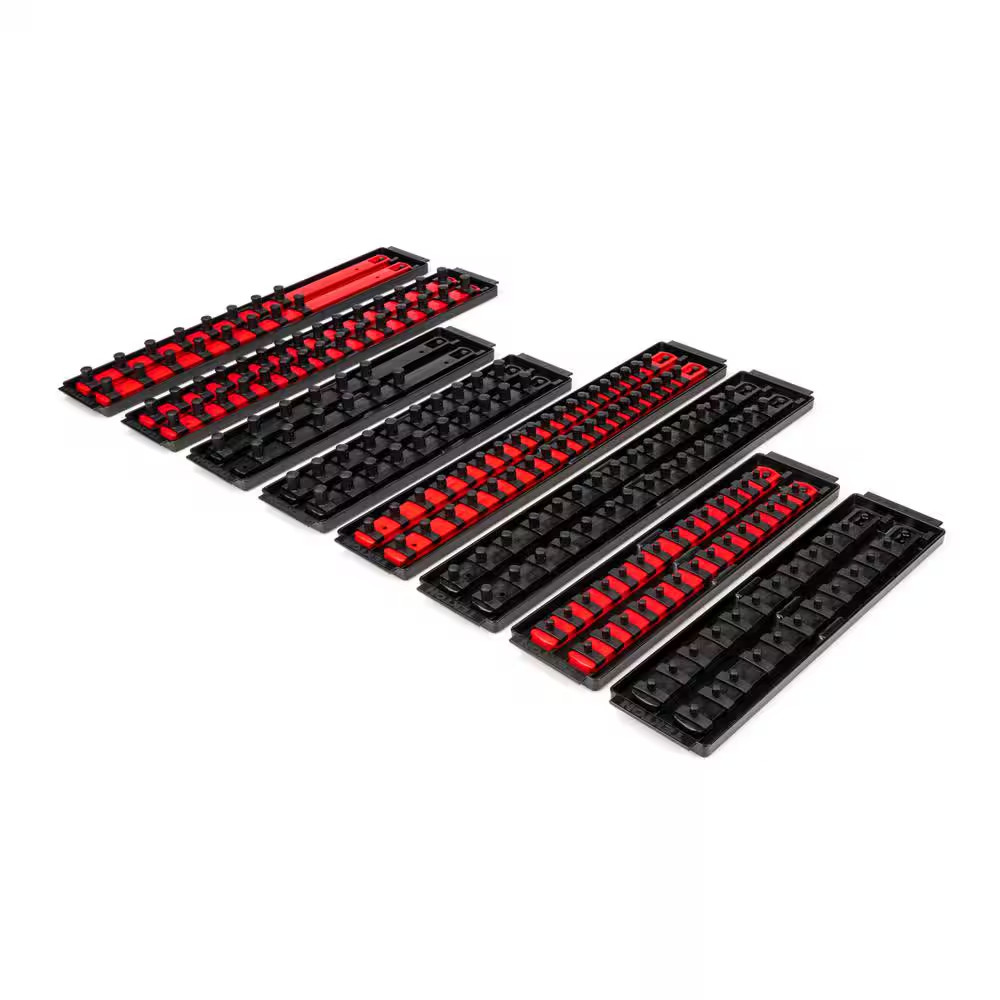 1/4,3/8,1/2 In. Drive Socket Rail and Tray Set (196-Tool)