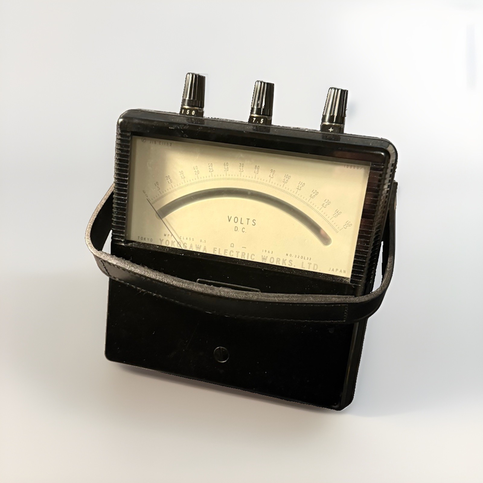 Vintage 1963 YEW Yokogawa 32DL33 Precision DC Voltmeter 7.5V/150V Class 0.5