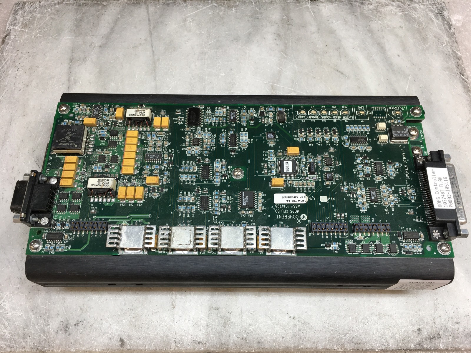 Coherent 1014798 & 1013325 Laser MOPS Power Supply Board w/ Mount & Cable