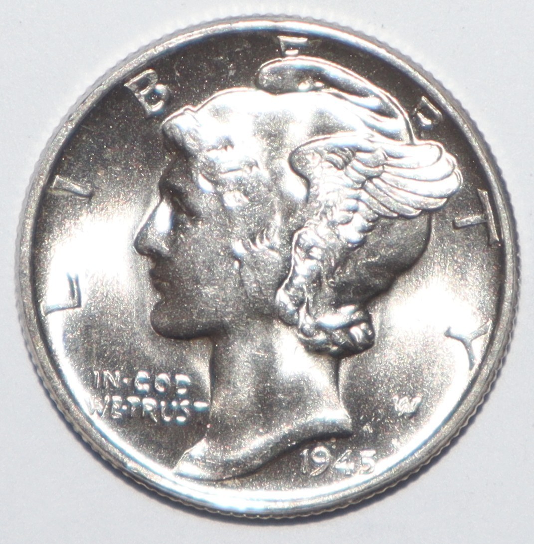 1945 Mercury Dime CHOICE BRILLIANT UNCIRCULATED (L242)