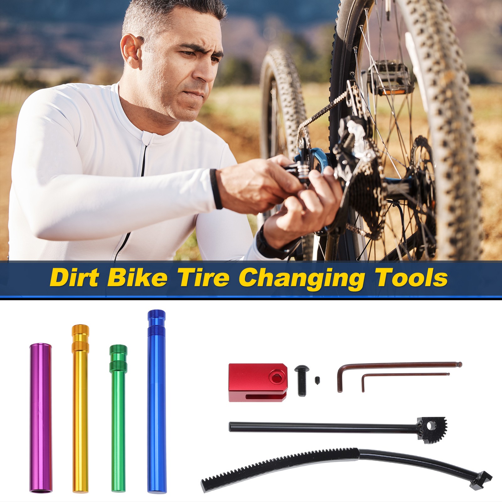Dirt Bike Tire Changing Tools for Enduro and Motocross 16" to 21" Wheels