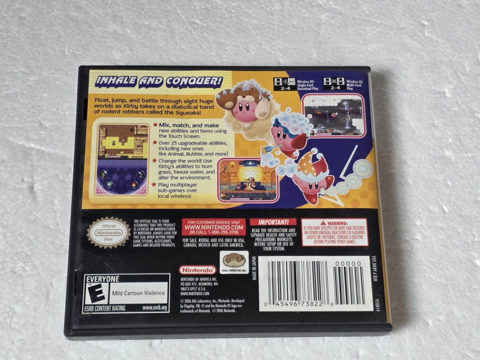 Nintenso DS Kirby Squeak Squad CASE ONLY - No Game