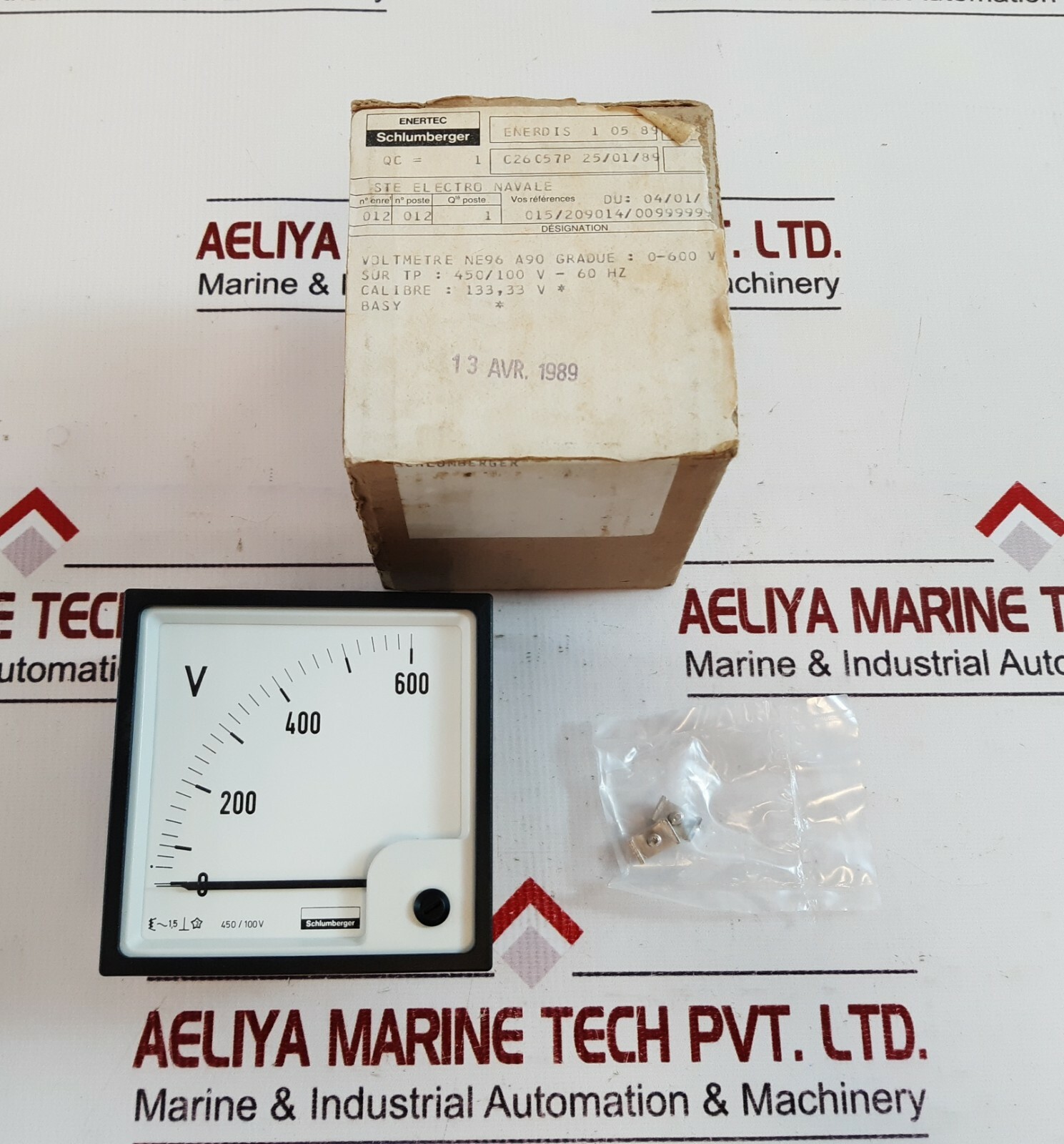 Schlumberger s2624 4855 voltmeter 0-600v