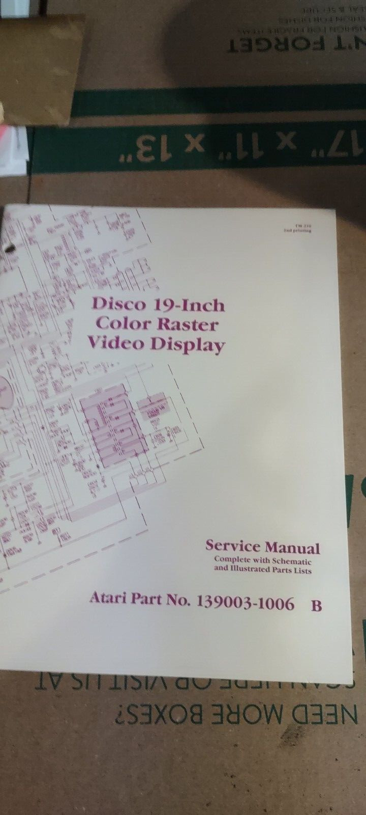 disco 19in. arcade manual #1067