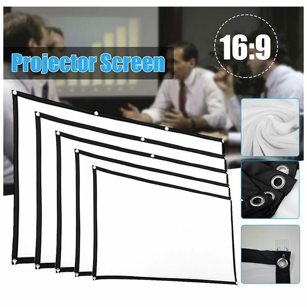 60"-150" Foldable Projector Screen 16:9 HD Outdoor Home Cinema Theater 3D Movie