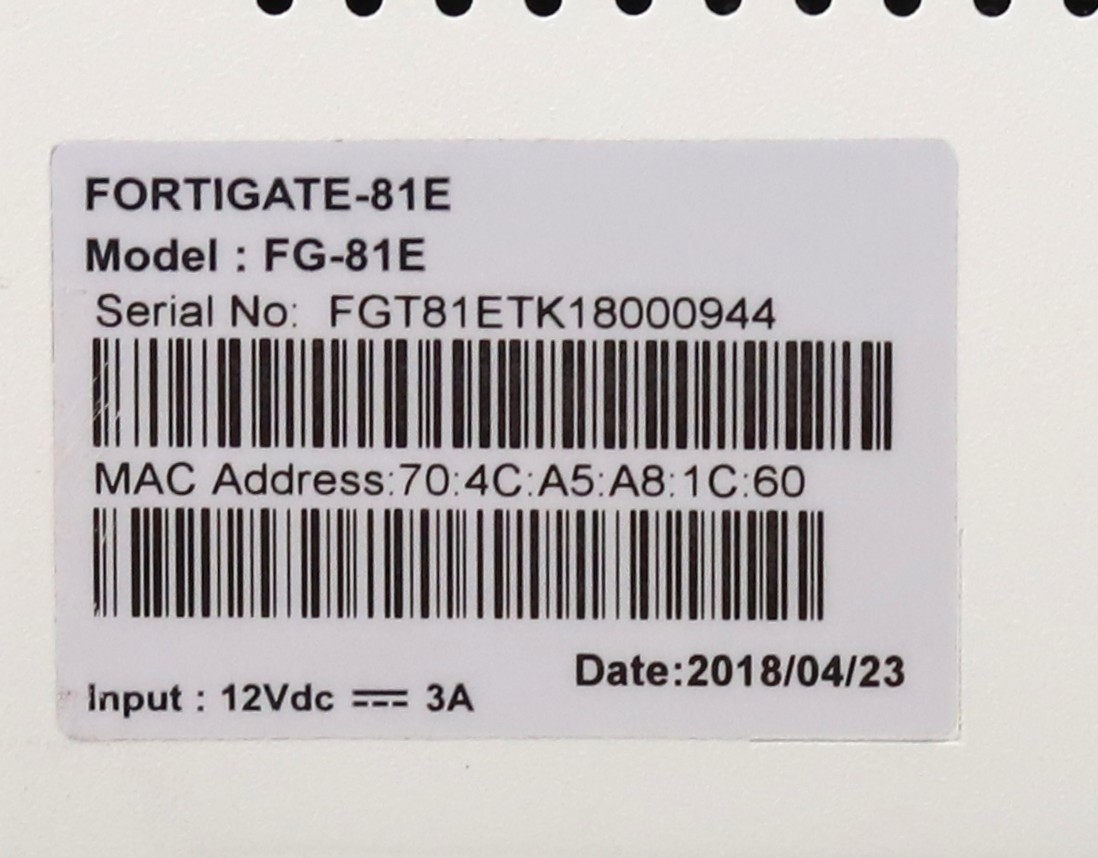 Fortinet FortiGate-81E Firewall Network Security Appliance P/N: FG-81E Tested
