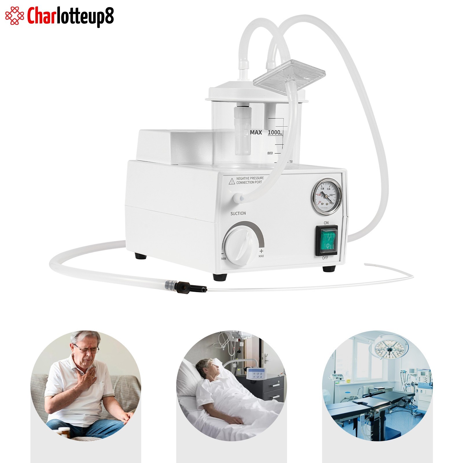 Portable Phlegm Suction Unit Machine Medical Emergency Phlegm Aspirator Machine