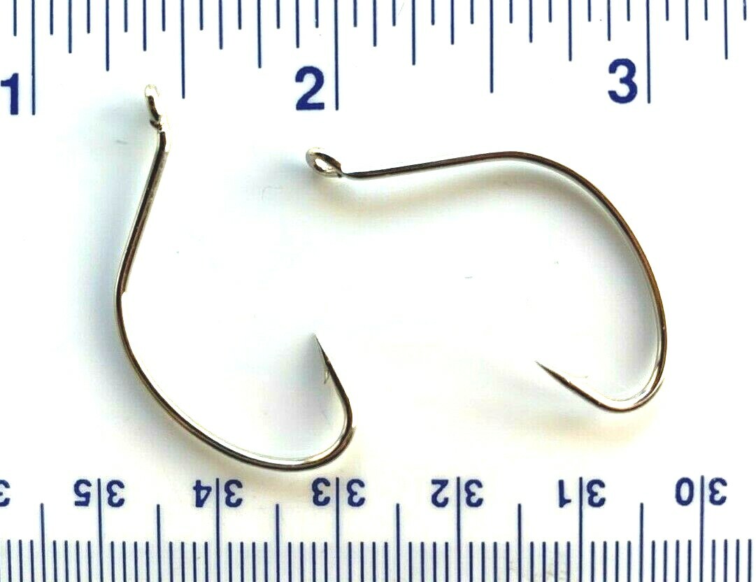 1000 GT 2X Nickel Wide Gap Hollow Point Kahle Fish Hooks size 2 - kahle hooks