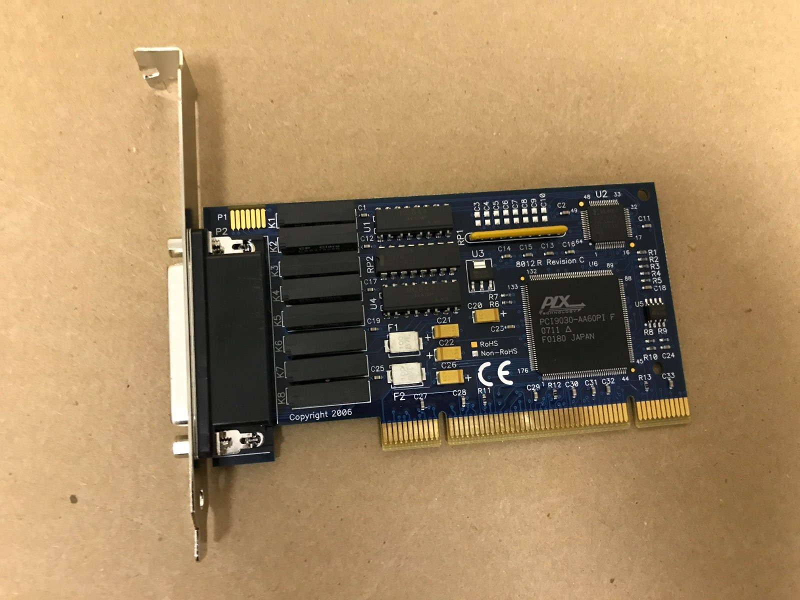 SEALEVEL PCI 8 Reed Relay Output / 8 Isolated Input Digital Interface (10-30V)