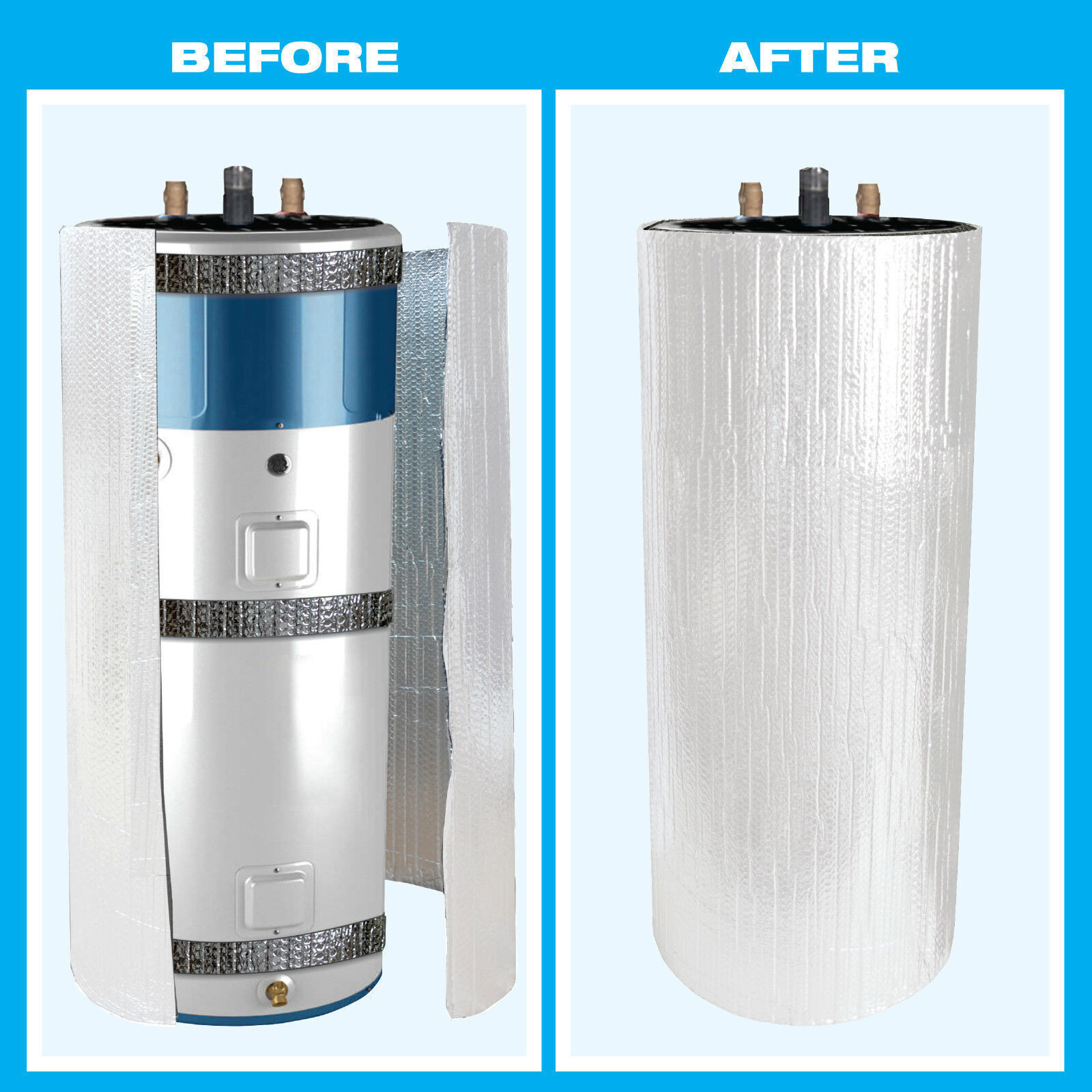 Water Heater Insulation Blanket jacket Kit cover 50 Gallons Tank, R- 8.9